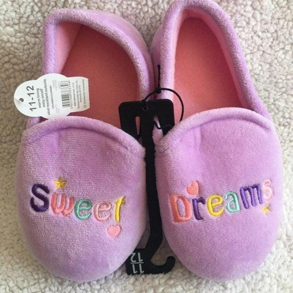 NWT Wonder Nation slippers‎ 11/12 Sweet Dreams non slip - Picture 2 of 3